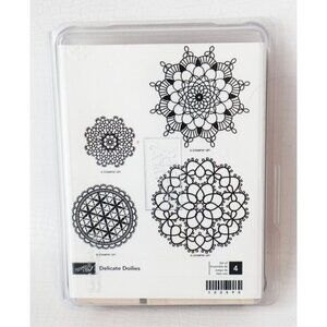 4 Vintage Rubber Stamps Delicate Doilies Stampin Up